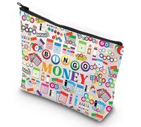 G2TUP Funny Bingo Game Lover Gift Money Zipper Bag Casino Gambling Toiletry Bag, Bingo Money New, Makeup Bag