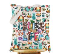 G2TUP Funny Cruise Life Tote Bag Cruise Vacation Gifts Cruising Beach Life Shoulder Bag For Cruise Lovers Cruise Trip Merch (Cruise Life TG)