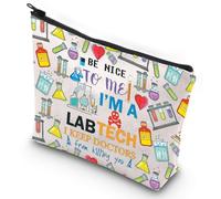 G2TUP Funny Lab Tech Laboratory Technician Week Gift Cosmetic Bag Medical Scientist Lab Technician Travel Organizers, Lab Tech New, 无