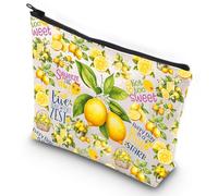 G2TUP Funny Lemon Cosmetic Makeup Bag Lemons Lover Gift Not Too Sweet Lemon Zipper Pouch Bag Fruit Lover Gift, Not Too Sweet