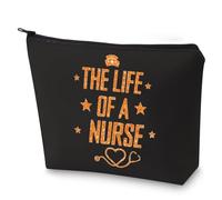 G2TUP Funny Nurse Makeup Bag Nursing Life Gift The Life Of A Nurse Zipper Pouch Bag Nurses Week Merch, Life Nurse, 无