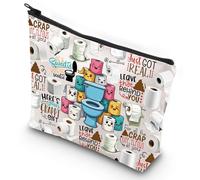 G2TUP Funny Poop & Toilet Paper Makeup Bag Toilet Paper Gift Be a Sweetie Wipe The Seatie Cosmetic Bag Toilets Papers Merch, Just Got Real