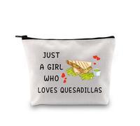 G2TUP Funny Quesadillas GiftWho Loves Quesadillas Makeup Bag Cinco De Mayo Lover Cosmetic Bag Funny Foodie Gift, Loves Quesadillas MB