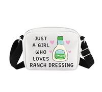 G2TUP Funny Ranch Dressing Gift Who Loves Ranch Dressing Makeup Bag Salad Saucey Lover Cosmetic Bag Funny Foodie Gift, Ranch Dressing HS