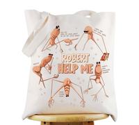 G2TUP Funny Worm Tote Bag Cartoon Meme Lovers Gift Robert Help Me Meme Shoulder Bag Worm Character Merch (Robert Help Me TG)