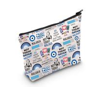 G2TUP Greek Malakas Makeup Bag Greek Malakas Gifts Greek Lover Gifts Greek Travel Bag Greece Makeup Pouch, NOT TODAY, Fit