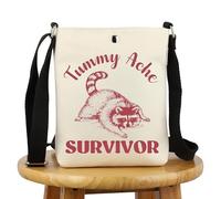 G2TUP Gut Health Laughs Gift Tummy Ache Survivor Crossbody Bag Digestive Warriors Travel Bag Stomach Hurts Memes Gift, Tummy Ache Survivor X