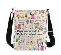 G2TUP Horse Riding Crossbody Bag Equestrian Gifts Horse Trainer Gift Horses Lover Shoulder Bag, Maybe She's Born, Western