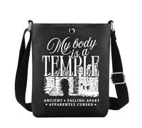G2TUP Invisible Illness Crossbody Bag Chronic Pain Gifts Chronic Illness Warrior Messenger Bag Disability Awareness Gifts, My Body is a Cb, Western