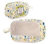 G2TUP Italian Blessing Clear Makeup Bag Italian Blessing Gifts Italian Nonna Zipper Bag Italia Mama Gifts Italian Lemon Cosmetic Bag, MayYourLife clear