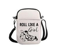 G2TUP Jiu Jitsu Lover Gift Roll Like A G-irl Crossbody Bag Brazilian Jiu Jitsu Fan Travel Bag BJJ Martial Art Gift, Roll Like a G-irl S