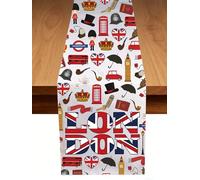 G2TUP London Landmarks Table Runner London City Travel Gift UK London Travel Dining Table Runner England Trip Souvenir Merch (London TR)