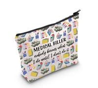 G2TUP Medical Biller Makeup Bag Medical Billing Gifts Billing Specialist Gifts Billing Squad Zipper Bag Hospital Biller Gifts, Biller, Fit