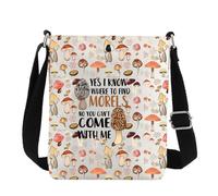 G2TUP Mushrooming Crossbody Bag Mushroom Hunting Gifts I Know Where To Find Morels Mushroom Shoulder Bag Mycologist Gift, Morels No Cb, Western
