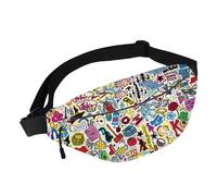 G2TUP Musical Character Fanny Pack Theatre Drama Fans Gift Musical Inspire Crossbody Bag Musical Theme Merchandise, Musical Theme WB, Crossbody Waist Bag