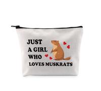G2TUP Muskrats Lovers Gift Who Loves Muskrats Makeup Bag Wetland Rodent Cosmetic Bag Marsh Animal Lover Gift, Who Loves Muskrats MB