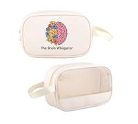 G2TUP Neuroscience Gift The Brain Whisperer Makeup Bag Neuroscience Cosmetic Bag Neuroscientist Science Gift Neurology Nurse Zipper Travel Pouch, The Brain Whisperer TM