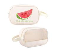 G2TUP Palestine Support Gift This Is Not A Watermelon Clear Makeup Bag Protest Travel Toiletry Bag Free Palestine Anti-war Gift (Not A Watermelon TM)