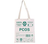 G2TUP PCOS Awareness Gift 100% Hormonal Chaos Tote Bag Insulin Resistance Handbag PCOS Warrior Gift, 100% Hormonal Chaos Tb