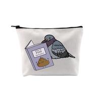 G2TUP Pigeon Pranks Gift How to Poop on People Makeup Bag Hilarious Bird Lover Cosmetic Bag Streetwise Humor Gift, Poop on People MB