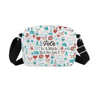 G2TUP POTS Inspired Gift - POTS Awareness Cosmetic Bag - Makeup Bag - Syndrome Fighter Gift, POTS Is A B* HS