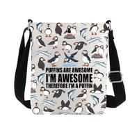 G2TUP Puffin Crossbody Bag Puffin Bird Gifts Puffins Lover Gift Atlantic Puffins Shoulder Bag Ornithologist Giftt, I'm Awesome Cb, Western