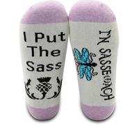 G2TUP Sassenach Dragonfly Thistle Gaelic Socks I Put The Sass in Sassenach Pack of 2
