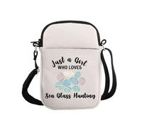 G2TUP Sea Glass Hunter Gift Makeup Bag - Beach Glass Cosmetic Bag for Beachcombing Life - Beachcomber Zipper Travel Bag, Who Love Sea Glass S