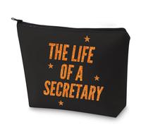 G2TUP Secretary Cosmetic Bag Admin Assistant Appreciation Gift The Life Of A Secretary Thank You Makeup Bag Secretary Merch, Life Of Secretary