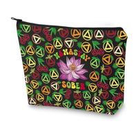 G2TUP Sober Gifts for Women Sober NA AA Sobriety Recovery Makeup Cosmetic Bag 12 Step Recovery Gifts, N Sober New 2