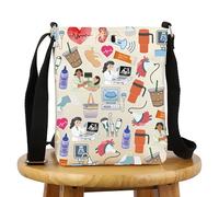 G2TUP Sonogram Art Gift Ultrasound Tech Crossbody Bag Medical Pride Travel Bag Healthcare Heroes Gifts, Ultrasound Tech X