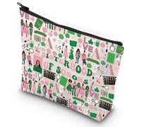 G2TUP Sorority Cosmetic Bag Sorority Sister Gifts For Women I Love All Things Pink and Green Makeup Bag Sisterhood Merch, Sisterhood Love MG, 无