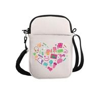 G2TUP Speech Language Gift Speech Heart Crossbody Bag Hearing Month Travel Bag Audiologist Gift Healthcare Heroes Gifts, Speech Heart S