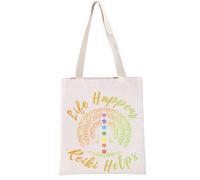 G2TUP Spiritual Lover Gift Reiki Crystal Tote Bag Reiki Healer Handbag Reiki Prayer Gift R-eiki Healing Gifts, Reiki Helps Tb