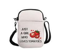 G2TUP Tomato Lover Gift Who Loves Tomatoes Makeup Bag Tomato Gardener Cosmetic bag Tomato Farmer Gift Veggie Zipper Travel Bag, Who Loves Tomatoes S