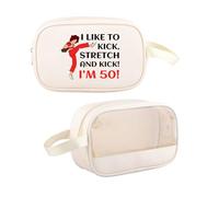 G2TUP TV Show Inspired Gift I Like To Kick I'm 50 Makeup Bag Fun Skit Lover Cosmetic Bag TV Show Characters Fans Gift, I Like To Kick I'm 50 TM