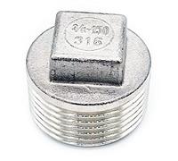 G3/4 BSP Male Square Head Plug 316 Stainless Steel