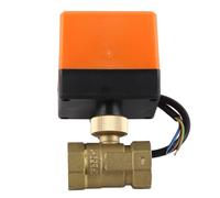 G3/4 DN20 Brass 2 Way Motorized Ball Valve, DC 12-24V, for Control in HVAC Systems
