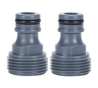 G3 / 4 Quick Connector Nipple | 2Pcs Male Thread Hose Pipe Adapter for Garden Irrigation/Sprinkler System | Leak - Proof ABS Fitting with Thickened Screw Thread