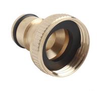 G3/4in Brass Tap Connector with Quick Release Function for Connecting Water Hoses to Outdoor Faucets and Taps