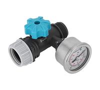 G3/4In Water Pressure Regulator Valve, Adjustable Garden Irrigation Controller Reducer Automatic Agricultural Greenhouse Irrigati Reducing Gauge with Watering Timer for Courtyards Lawns RV