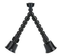 G3/8 DN10 Flexible Adjustable Misting Double Heads Nozzle 360 Degree Rotation Water Spray Nozzle for Garden Lawn Watering Plastic 5x19x10cm