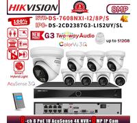 G3 Hikvision 8CH NVR DS-7608NXI-I2/8P/S POE DS-2CD2387G3-LIS2UY/SL 8MP IP Camera