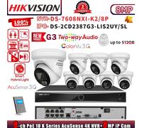 G3 Hikvision AI 8CH NVR DS-7608NXI-K2/8P Colorvu Audible Alarm 8MP IP Camera Kit