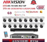 G3 HIKVISION DS-7616NI-M2/16P 8K 16CH NVR ColorVu Speaker 8MP POE CAMERA Systems