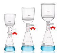 G3 Lab Buchner Funnel Filtering Kit Laboratory Vacuum Filtration Distillation Apparatus with Sand core filtration funnel and Erlenmeyer Flask