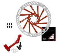 G3 Rotor 160MM 180MM 203MM Bicycle Rotor Bike Disc Brake Rotor Bicycle Hydraulic Brake Disc PM IS Adapter(RED-180 IS-Rear)