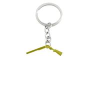 G33 Broken Shotgun Rifle decorative miniture GOLD CHROME FINISH English Pewter on a split ring keyring