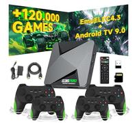 G36 Pro Retro Game Console Game Box,120000+ Games 50+ Emulators,EmuELEC 4.3 + Android 9.0 Dual System,4K HD Wireless Retro Game Stick with 4 Wireless Controllers,Plug & Play Video Games for TV (256G)