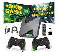 G36 Pro Retro Game Console Game Box,30000+ Games & 50+ Emulators,EmuELEC 4.3 + Android 9.0 Dual System,4K HD Wireless Retro Game Stick,Plug & Play Video Games for TV,Dual Wireless Controllers (64G)
